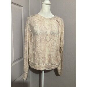 Final sale! Michael Stars Reptile Print Pullover Long Sleeve Top M